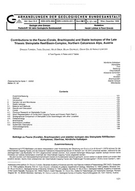 G Abhandlungen Der Geologischen Bundesanstalt