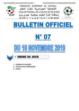 • Ordre Du Jour 2020