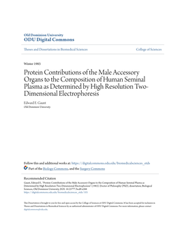 Protein Contributions of the Male Accessory Organs to The