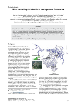 River Modelling to Infer Flood Management Framework