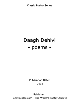 Daagh Dehlvi - Poems