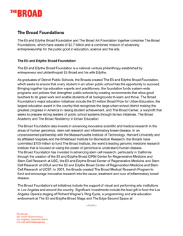 The Broad Foundations