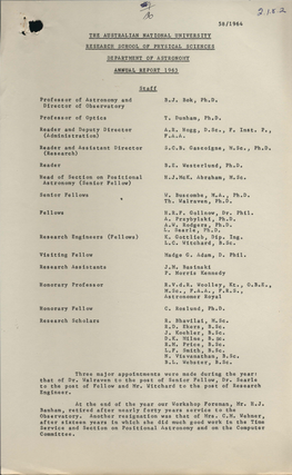 58/1964 the Australian National University