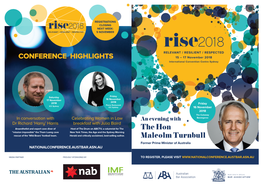 Rise2018 RELEVANT / RESILIENT / RESPECTED CONFERENCE HIGHLIGHTS 15 – 17 November 2018 International Convention Centre Sydney