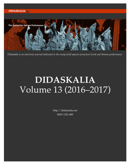 Didaskalia Volume 13 Entire