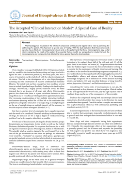 The Accepted “Clinical Interaction Model”: a Special Case of Reality