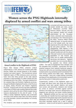 Women Across the PNG Highlands Internally Displaced by Armed