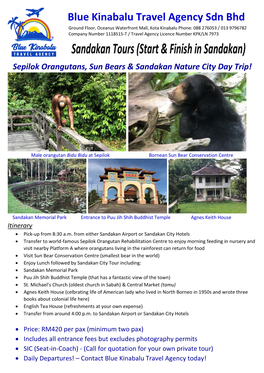Sepilok Orangutans, Sun Bears & Sandakan Nature City Day Trip!