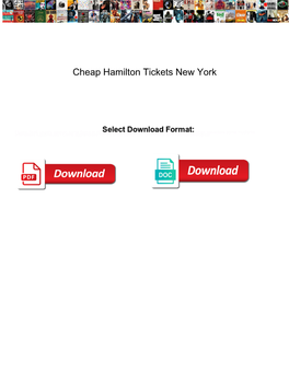 Cheap Hamilton Tickets New York