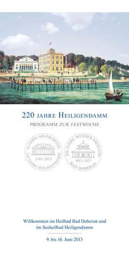 220 Jahre Heiligendamm Programm Zur Festwoche