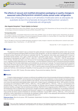 The Effects of Vacuum and Modified Atmosphere Packaging on Quality Changes in Seasoned Cobia (Rachycentron Canadum) Sticks Store