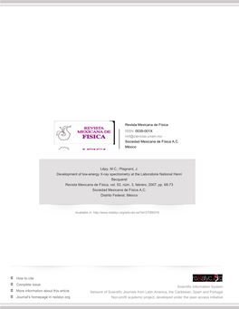 Redalyc.Development of Low-Energy X-Ray Spectrometry at the Laboratoire National Henri Becquerel