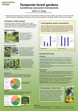 A Preliminary Assessment of Productivity Bethan C Stagg Bethan@Schumachercollege.Org.Uk