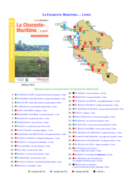 LA CHARENTE-MARITIME... À PIED Édition 2018 1. 2. 3. 4. 5. 6. 7. 8. 9