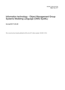 Sysml/ISO/19514/PDF