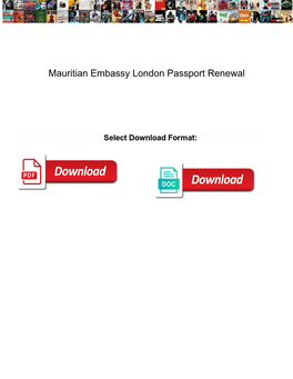 Mauritian Embassy London Passport Renewal