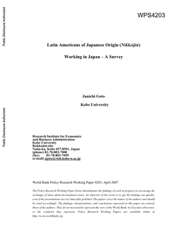 Working in Japan – a Survey