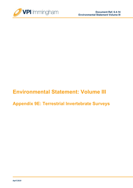 VPI Immingham OCGT Project Document Ref: 6.4.14 PINS Ref: EN010097