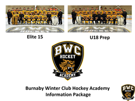 Burnaby Winter Club Hockey Academy Information Package Elite