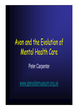 Avon and the Evolution of Mental Health Care