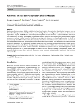 Kallikreins Emerge As New Regulators of Viral Infections
