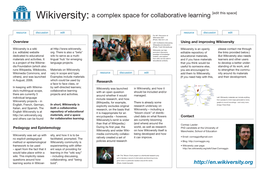 Wikiversity: a Complex Space for Collaborative Learning