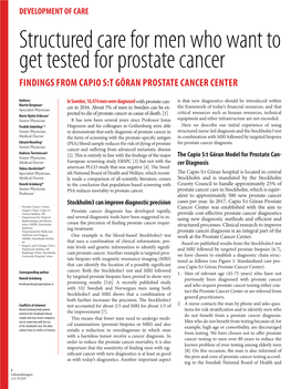 Bergman Et Al. Structured Care for Men Who Want to Get Tested for Prostate