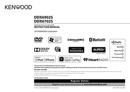 Ddx6902s Ddx6702s Monitor with Dvd Receiver Instruction Manual