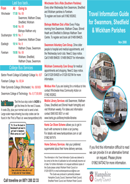 Wickham Travel Information Guide.Qxd