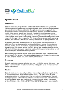 Episodic Ataxia