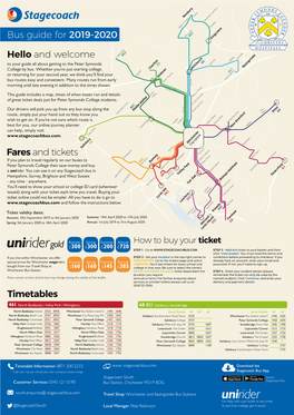 Fares and Tickets Hello and Welcome Bus Guide for 2019-2020 Timetables