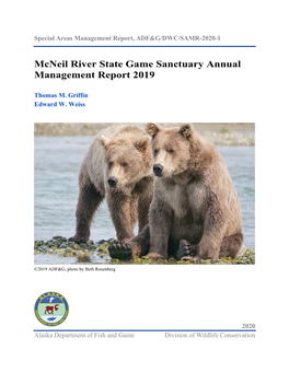 Mcneil River State Game Sanctuary Annual Management Report 2019