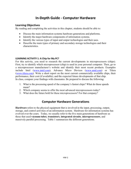 In-Depth Guide - Computer Hardware