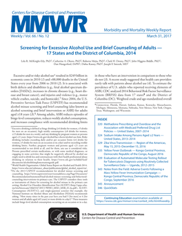 Morbidity and Mortality Weekly Report, Volume 66, Issue Number 12