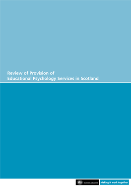 Review of Provision of Educational Psychology Services in Scotland