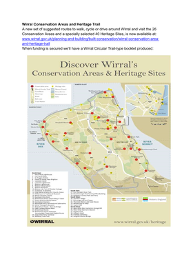 Wirral Conservation Areas and Heritage Trail a New Set of Suggested Routes to Walk, Cycle Or Drive Around Wirral and Visit the 2