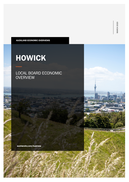 Howick Local Economic Overview 2019