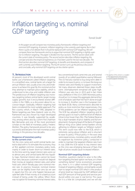 Inflation Targeting Vs. Nominal GDP Targeting