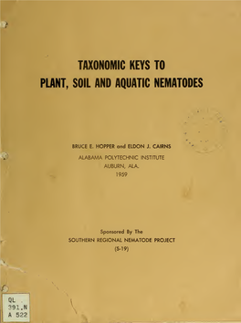 Taxonomic Keys to Plant, Soil and Aquatic Nematodes