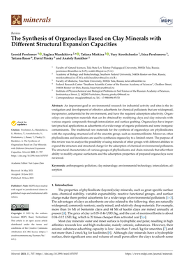 The Synthesis of Organoclays Based on Clay Minerals with Different Structural Expansion Capacities