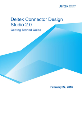 Deltek Connector Design Studio 2.0 Getting Started Guide