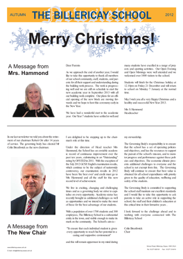 Bill Sch Newsletter for Pdf Dec12.Qxd