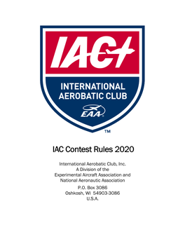 IAC Rule Book 2020