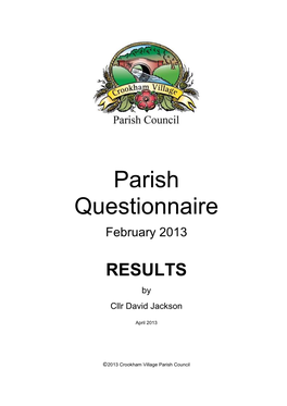 Parish Questionnaire Results 2013