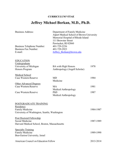 Jeffrey Michael Borkan, MD, Ph.D