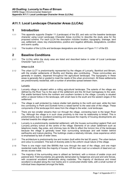 A11.1: Local Landscape Character Areas (Llcas) 1 Introduction 2