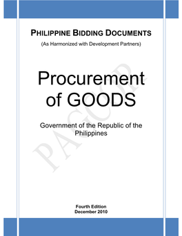 Procurement of GOODS