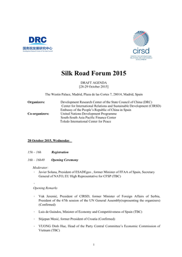 Silk Road Forum 2015