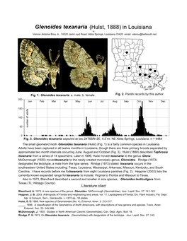Glenoides Texanaria (Hulst, 1888) in Louisiana by Vernon Antoine Brou Jr., 74320 Jack Loyd Road, Abita Springs, Louisiana 70420 Email: Vabrou@Bellsouth.Net