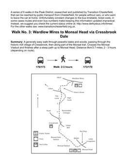 Walk No. 3: Wardlow Mires to Monsal Head Via Cressbrook Dale